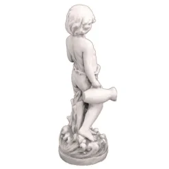 Summer Love Boy & Girl Stone Resin Garden Statues