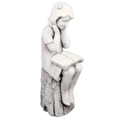 Summer Reading Girl 86cm Stone Resin Garden Statue