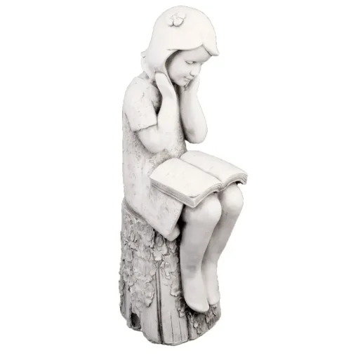 Summer Reading Girl 86cm Stone Resin Garden Statue