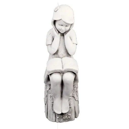 Summer Reading Girl 86cm Stone Resin Garden Statue