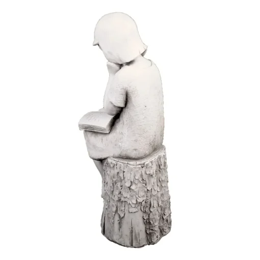 Summer Reading Girl 86cm Stone Resin Garden Statue