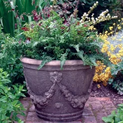 Swagg Urn Stone Garden Planter