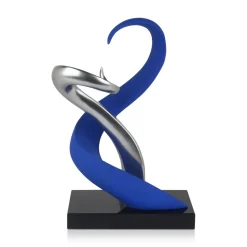Symphonic Motion 41cm Blue Resin Indoor Sculpture