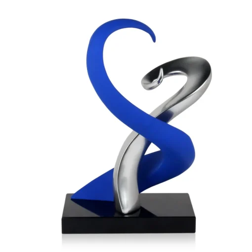 Symphonic Motion 41cm Blue Resin Indoor Sculpture