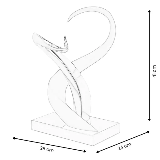 Symphonic Motion 41cm Blue Resin Indoor Sculpture