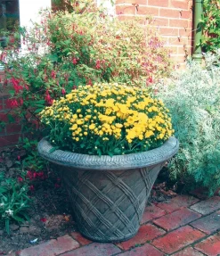 Thatched Urn Stone Garden Planter