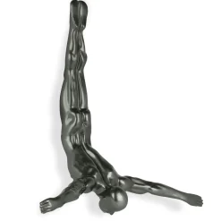 The Diver 55cm Anthracite Resin Wall Sculpture