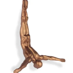 The Diver 55cm Bronze Resin Wall Sculpture
