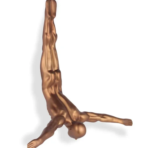 The Diver 55cm Bronze Resin Wall Sculpture