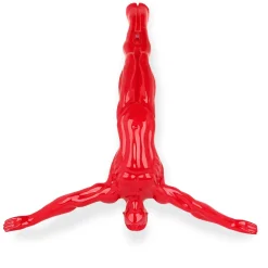 The Diver 55cm Red Resin Wall Sculpture