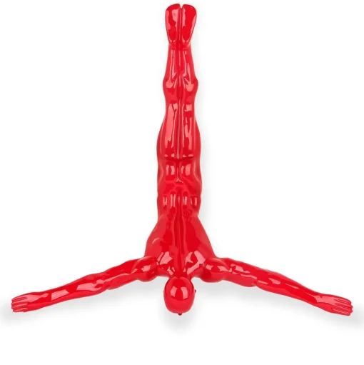 The Diver 55cm Red Resin Wall Sculpture