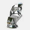 The Thinker 130cm Silver Geometric Metal Garden Sculpture