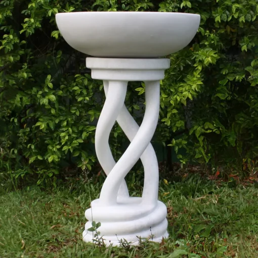 Thirlmere Modern Marble Resin Garden Birdbath