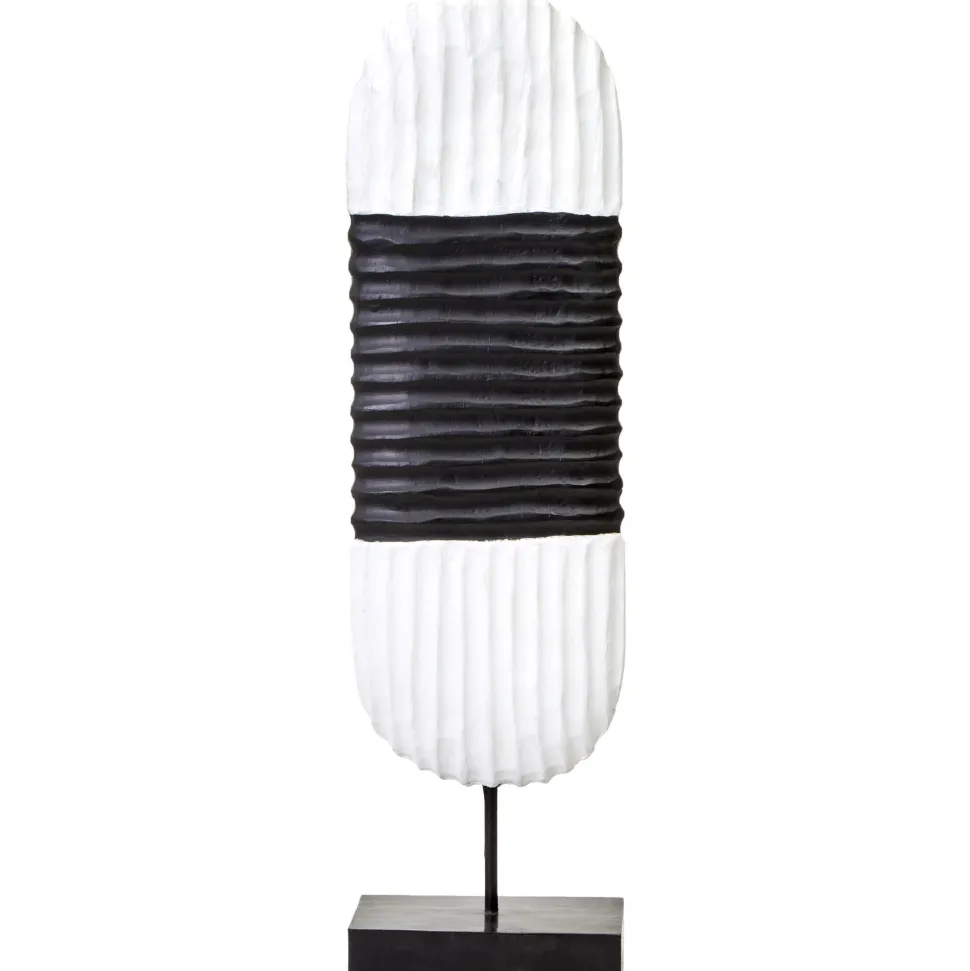Tic-Tac 60cm Black & White Wood Indoor Sculpture