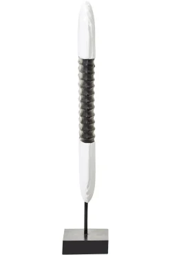 Tic-Tac 60cm Black & White Wood Indoor Sculpture