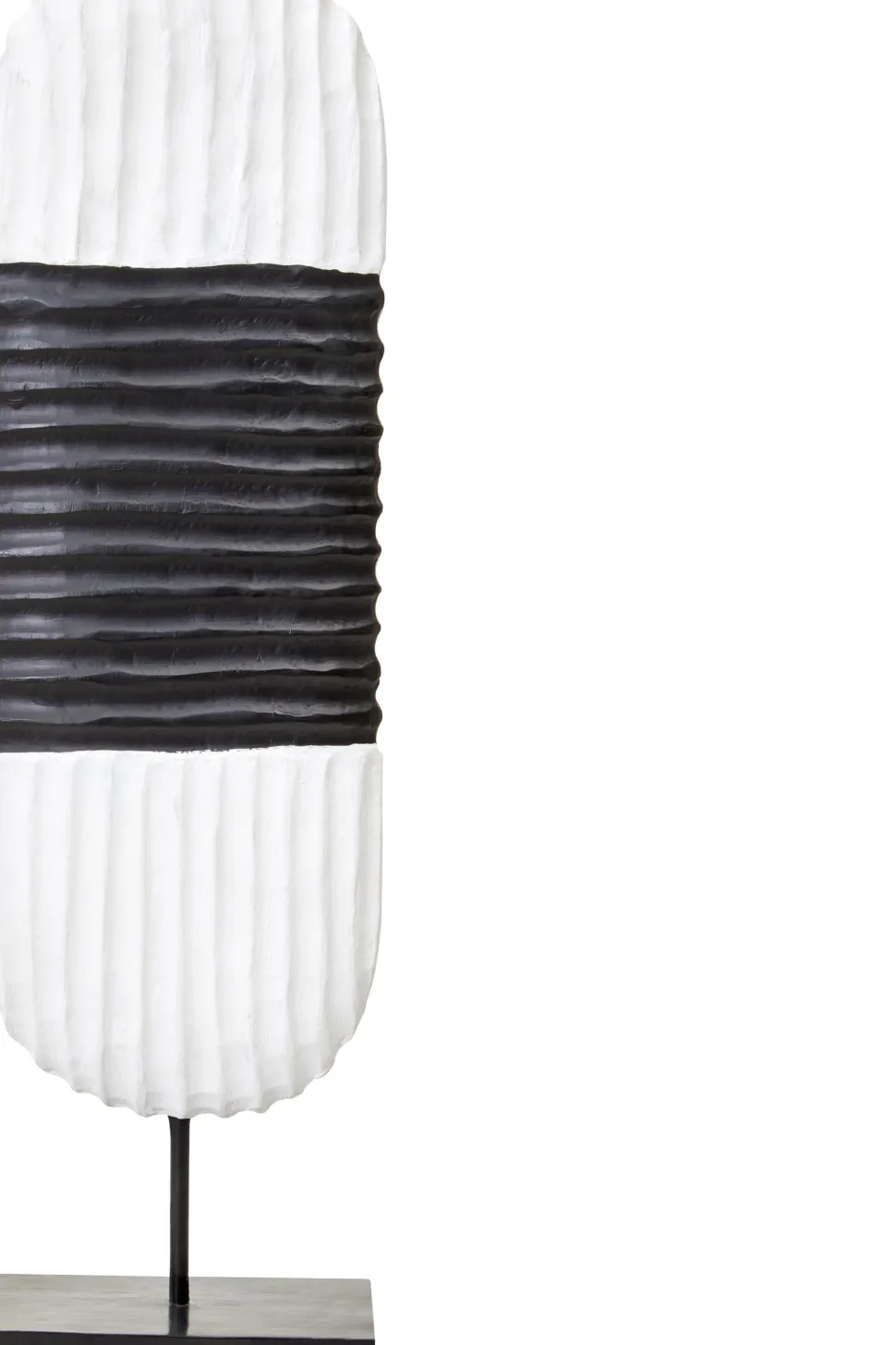 Tic-Tac 60cm Black & White Wood Indoor Sculpture