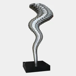 Tornado 197cm Silver Metal Garden Sculpture v3