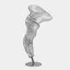 Tornado 152cm Silver Metal Garden Sculpture