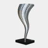 Tornado 163cm Silver Metal Garden Sculpture v1