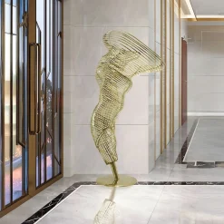 Tornado 152cm Silver Metal Garden Sculpture