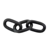 Triple Link 5cm Black Metal Indoor Sculpture