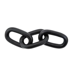 Triple Link 5cm Black Metal Indoor Sculpture