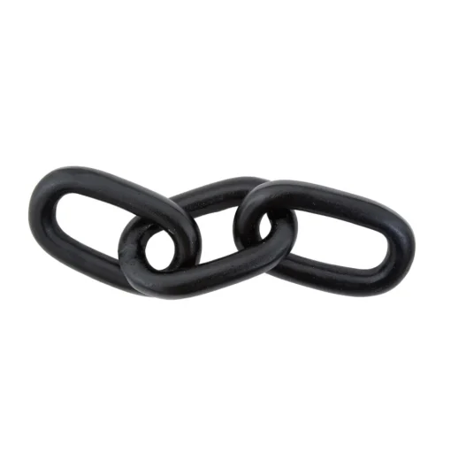 Triple Link 5cm Black Metal Indoor Sculpture