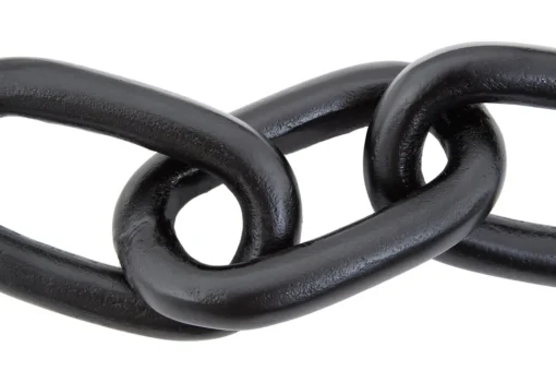 Triple Link 5cm Black Metal Indoor Sculpture