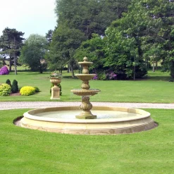 Triple Tier Fountain & Pool Surround Stone Water Feature