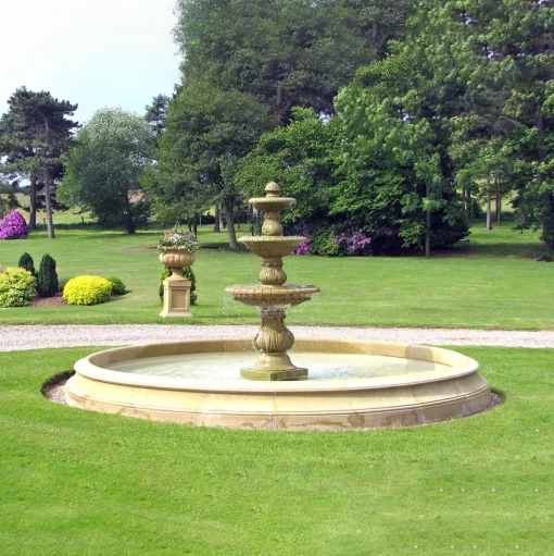 Triple Tier Fountain & Pool Surround Stone Water Feature