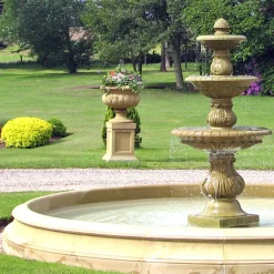 Triple Tier Fountain & Pool Surround Stone Water Feature