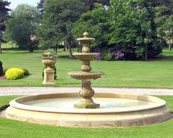 Triple Tier Fountain & Pool Surround Stone Water Feature