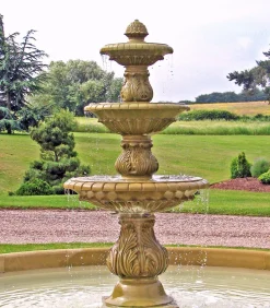 Triple Tier Fountain & Pool Surround Stone Water Feature