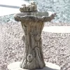 Twin Feeder Stone Garden Birdbath
