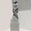 Twin Flame Contemporary Stone Garden Sculpture