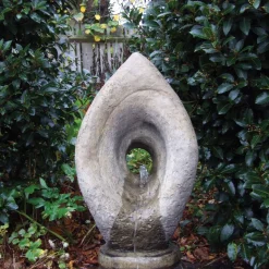 Twister Contemporary Stone Garden Water Feature