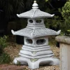 Two Tier Japanese Pagoda Stone Garden Ornament