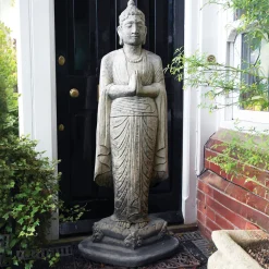 Upright Buddha Stone Garden Statue