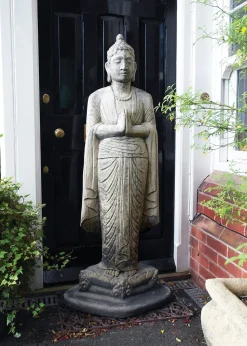 Upright Buddha Stone Garden Statue