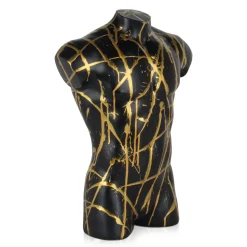 Valiant Torso 50cm Black Resin Indoor Sculpture