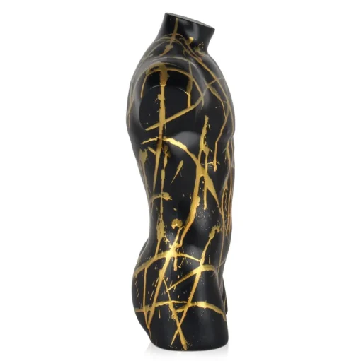Valiant Torso 50cm Black Resin Indoor Sculpture