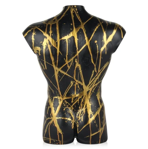 Valiant Torso 50cm Black Resin Indoor Sculpture