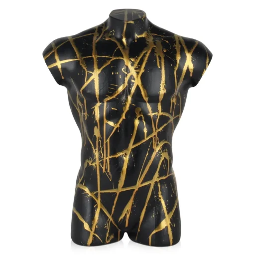 Valiant Torso 50cm Black Resin Indoor Sculpture
