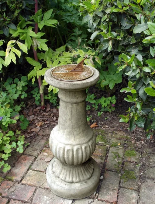Victorian Aged Brass Stone Garden Sundial
