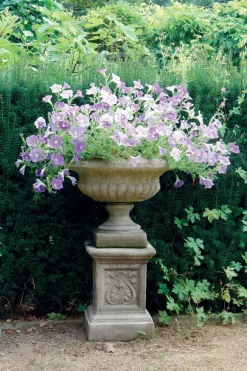 Victorian Medium Stone Garden Planter on Pedestal