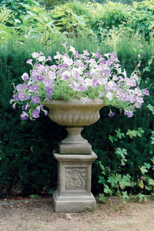 Victorian Medium Stone Garden Planter on Pedestal