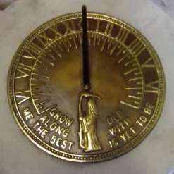 Vine Aged Brass Stone Garden Sundial