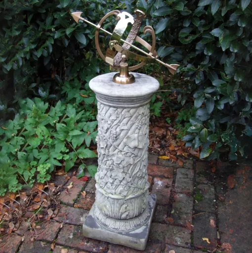 Vine Armillary Stone Garden Sundial