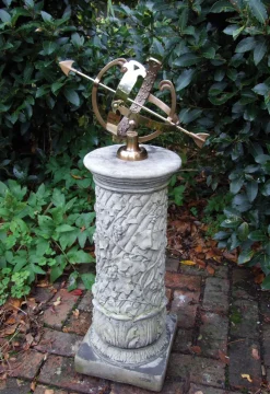 Vine Armillary Stone Garden Sundial