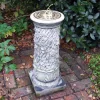 Vine Brass Stone Garden Sun Dial